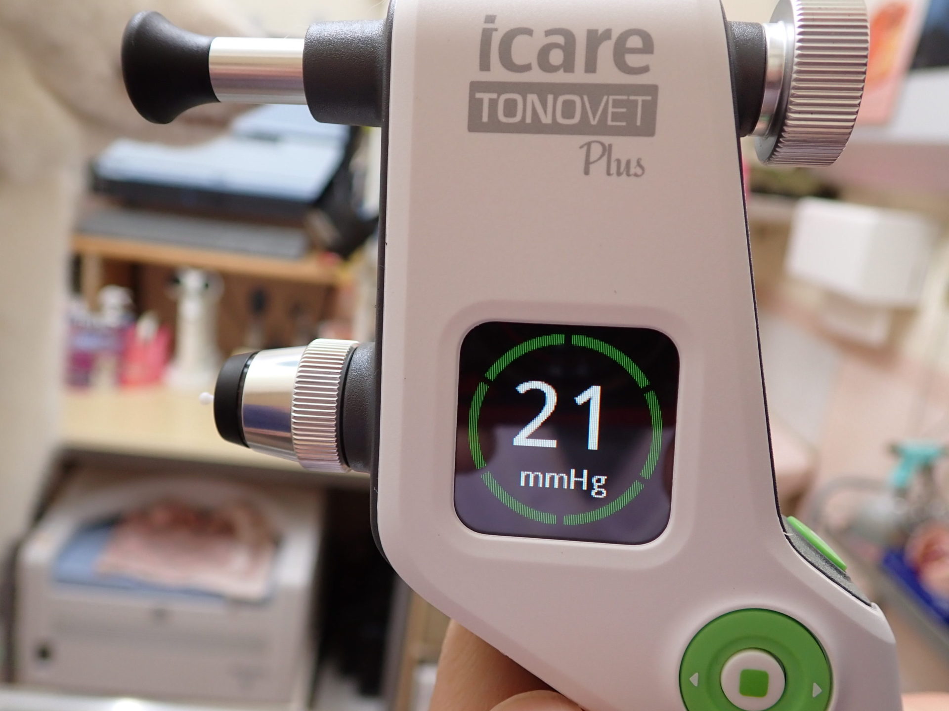 測定された眼圧数値